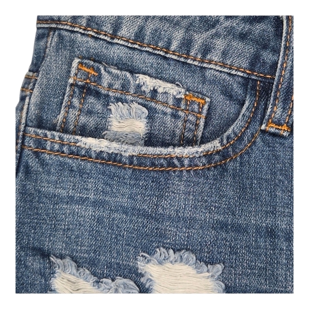 Nature Womens No More Wishing Dark Wash Distressed Denim Jean Shorts Medium - Picture 4 of 13
